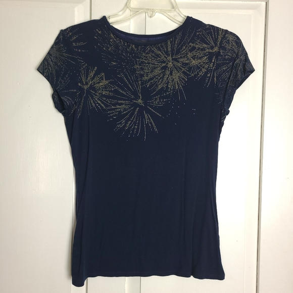 TED BAKER Amranth Stardust Fitted Tee Top 2 US 4-6 - Picture 7 of 8